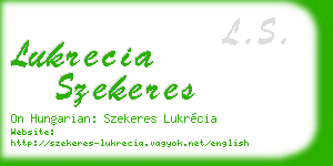 lukrecia szekeres business card